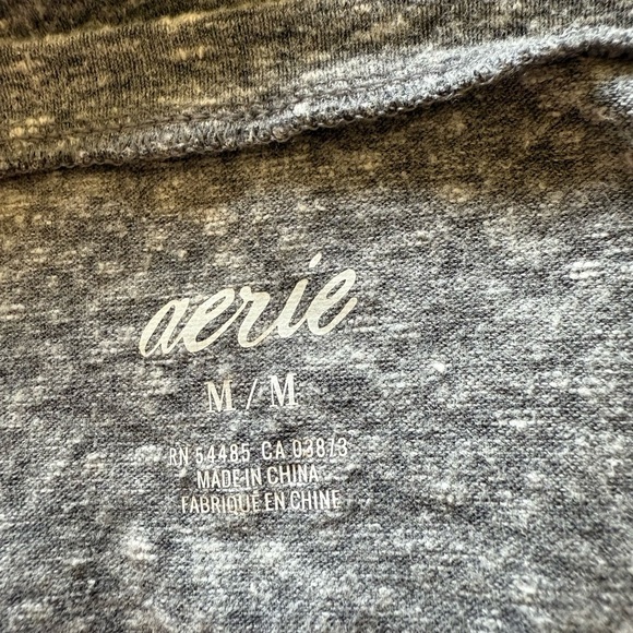 Aerie Grey Short Sleeve Tie Waist Mini Dress in Size Medium - Picture 5 of 7